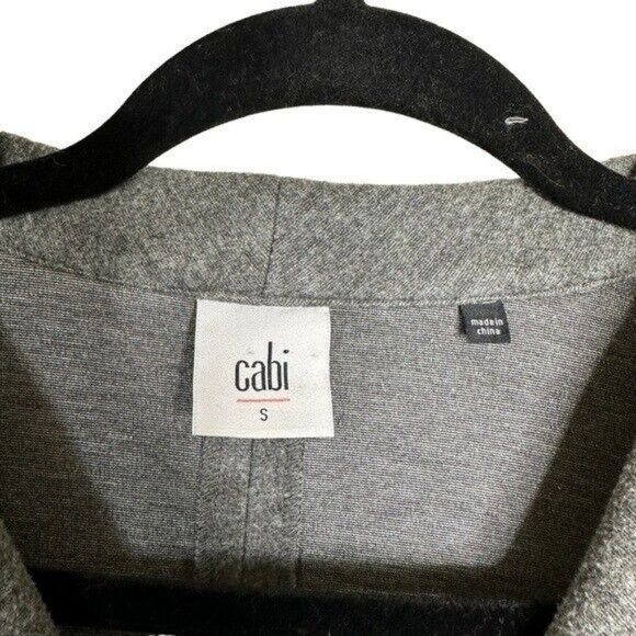 Cabi # 3556 Women Small Gray Asymmetrical Flint Gray Ponte Moto Rebel Jacket - Picture 7 of 13